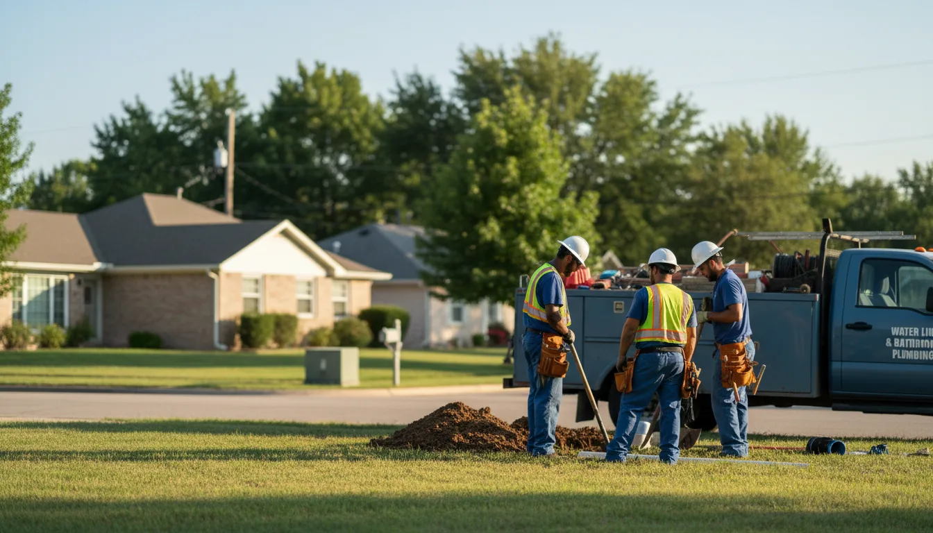 Residential water line and bathroom plumbing service in David, KY